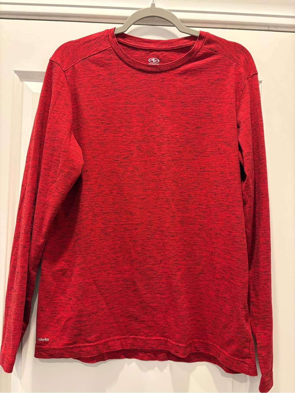 Men's Red and Blue Long-Sleeve Performance Shirts